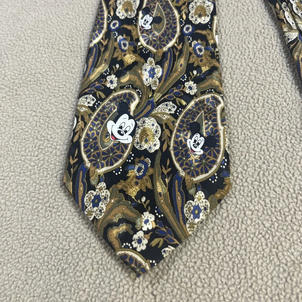 VTG-Disney Mickey Inc- Men's 100% Silk Tie Mickey‎ Floating Head